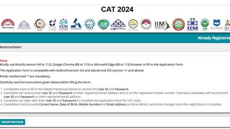 Cat Registration Begins At Iimcat Ac In Check Direct Link To