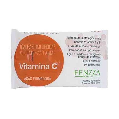 Fenzza Toalhas Umedecidas De Limpeza Facial Vitamina C Puro Brilho