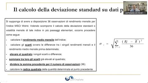 Il Calcolo Della Deviazione Standard Youtube