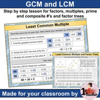 GCF And LCM Lesson And Differentiated Activities By 1 Passionate Teacher