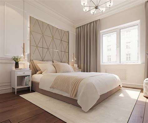 Luxury Bedroom with Large Bed and White Walls