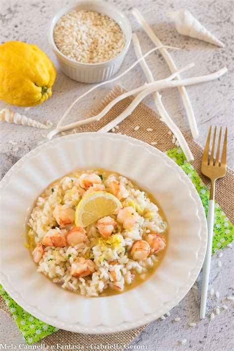 Risotto Con Gamberi Al Limone Primo Di Pesce Leggero E Veloce