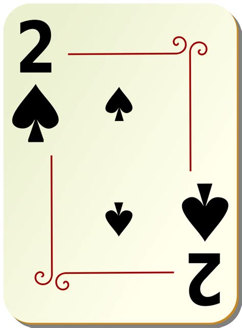 Ornamental deck: 2 of spades - Openclipart