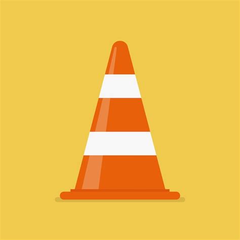 Premium Vector Traffic Cone Vector Illustration