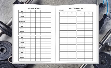 Carnet De Musculation Complet Suivi Entra Nements Planification