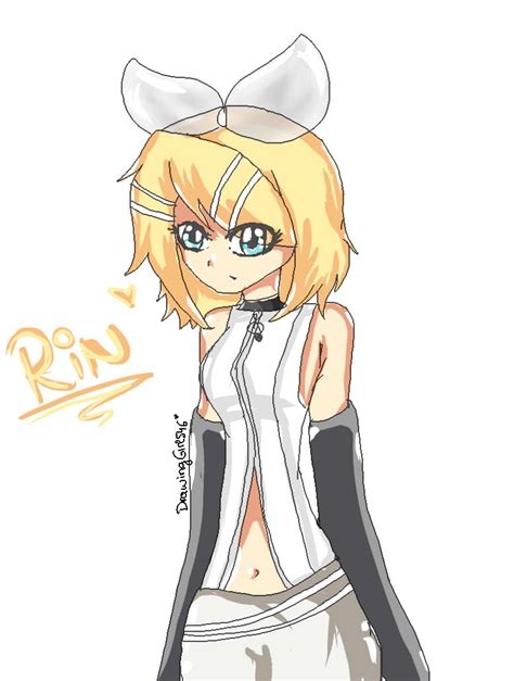 Rin Kagamine By Drawing Heart On Deviantart