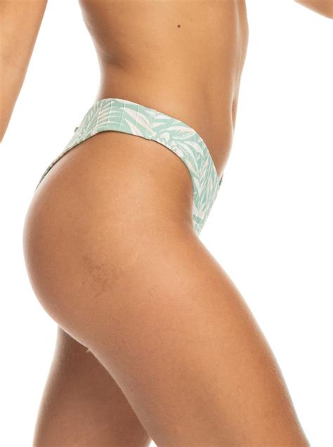 Roxy Rib Roxy Love The Sunseeker Cheeky Bikini Bottoms Blue Surf Planao