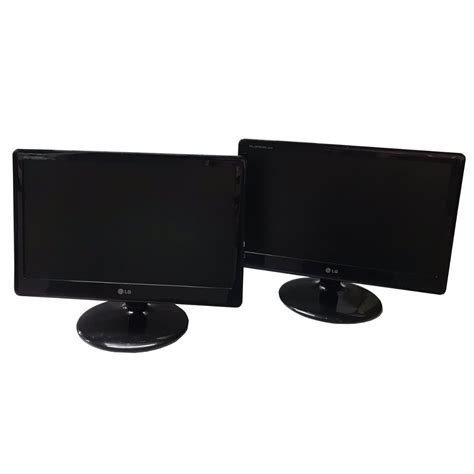 Combo Monitores Lg Polegadas Widescreen Black Piano Vga Dvi