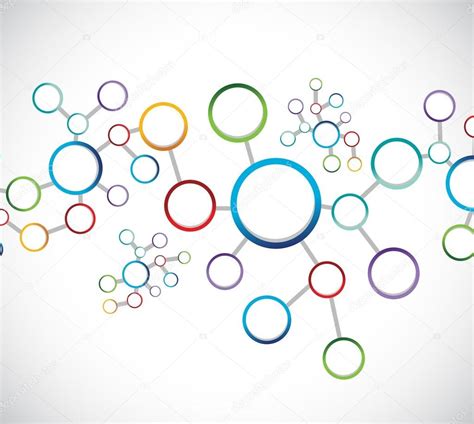 Network connection diagram illustration design — Stock Photo ...