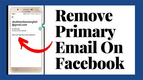 How To Remove Primary Email On Facebook Youtube