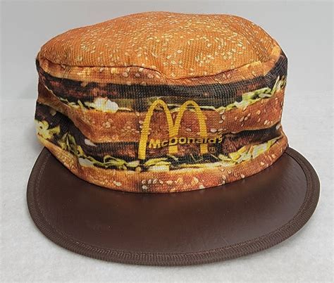 Vintage Mcdonalds Big Mac Hat Burger Cap Made In Usa Gem