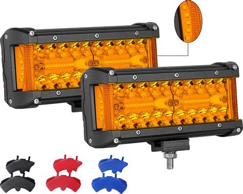 Led Pods Amber Auto Power Plus Pcs W Inch Led Light Bar Side