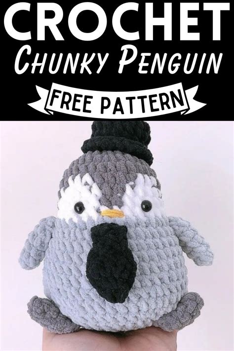 How To Crochet Chunky Penguin Amigurumi With Tie And Hat Clairea