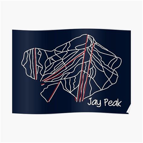 "Jay Peak Trail Map" Poster by ChasingGnarnia | Redbubble