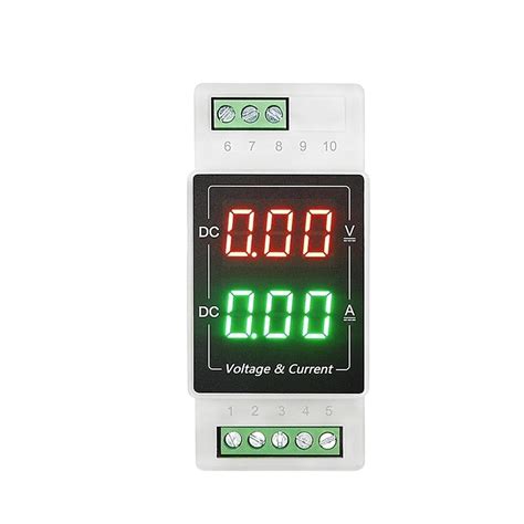 Din Rail Type DC Digital Display 100V Voltmeter 20A Ammeter 50A Digital