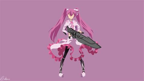 1920x1080 Minimalist Mine Akame Ga Kill Twintails Pink Dress