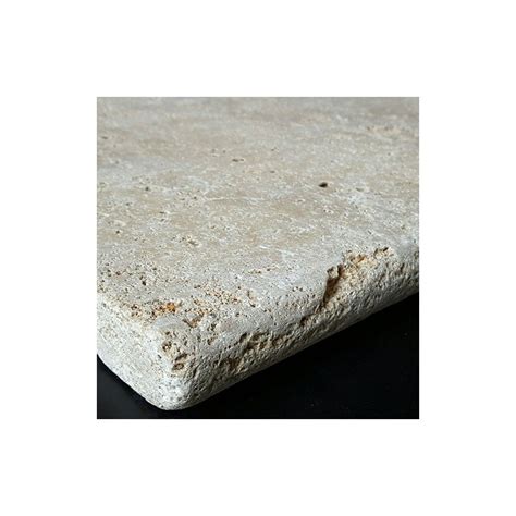 Classico Tumbled Bullnose Step Tread Travertine Outdoor Tiles Size