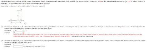 Solved The Figure Below Shows Two Long Parallel Wires In Chegg