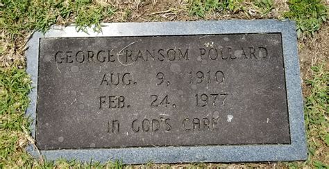 George Ransom Pollard Memorial Find A Grave