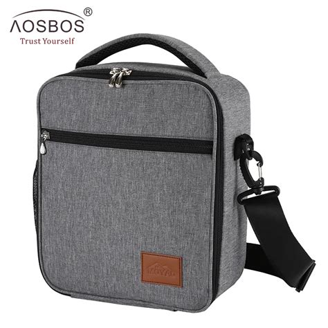 Lancheira térmica portátil aosbos bolsa oxford isolamento térmico