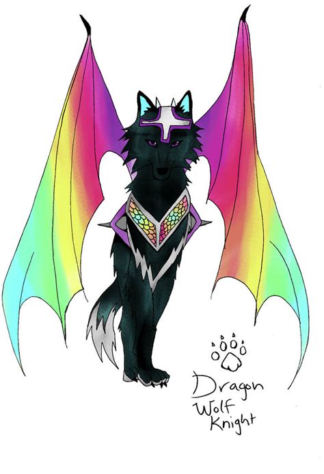 Rainbow Dragon Wolf Knight Taken By Artloverkittenpaws On Deviantart