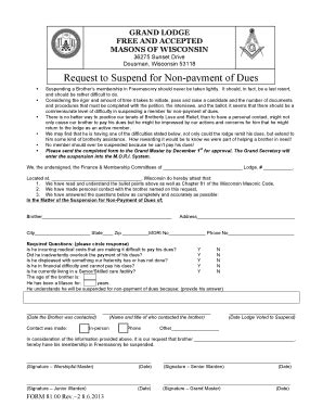 Fillable Online Wisc Freemasonry Npd Form Fax Email Print Pdffiller