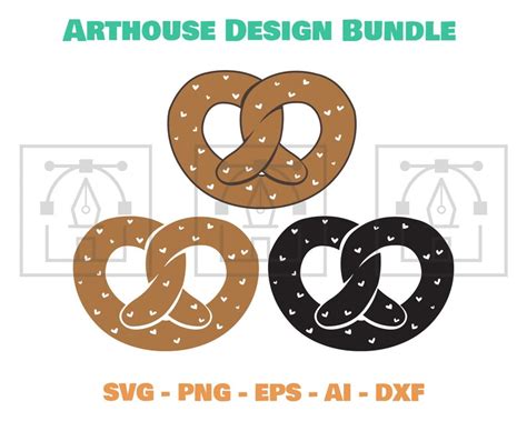 Pretzel Clipart SVG Pretzel Cricut Pretzel Cut File Pastry Etsy