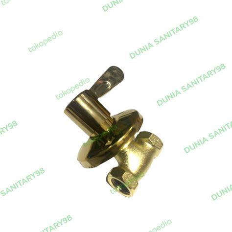 Jual Kran Tanam Gold Dingin Stop Valve Wall Shower Kran Dinding