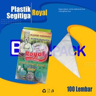 Jual Plastik Segitiga Royal Piping Bag Hdpe Isi Lembar Shopee