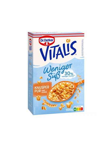 Dr Oetker Vitalis Müsli Knusper Pur weniger süß 1 5kg