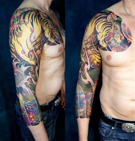 Chronic Ink Tattoo Toronto Tattoo Chest To Sleeve Tiger Tattoo