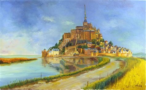 Mont Saint Michel Pintura Por Adina Lupan Artmajeur