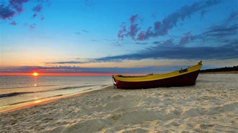 Landscape Boat Sunset Sea Bay Nature Shore Sand Sky Vehicle