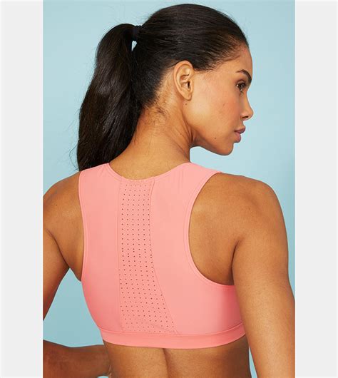 Buy Debenhams Zip Front Active Bikini Top In Pink 6thStreet Saudi Arabia