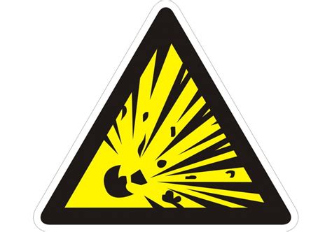 Купить Знак предупреждающий "Осторожно! Опасность взрыва" (ст. тр. 130 ...