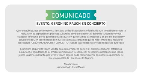 Geronimo Rauch En Concierto