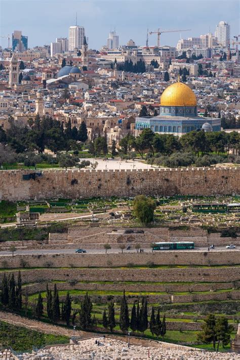 Beautiful View of Jerusalem from the Mount of Olive Editorial Stock ...