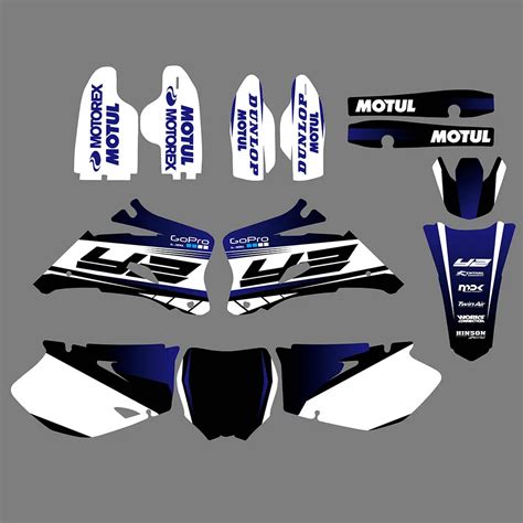 Motorcycle TEAM GRAPHICS BACKGROUNDS DECALS STICKERS Kit Yamha YZ250F