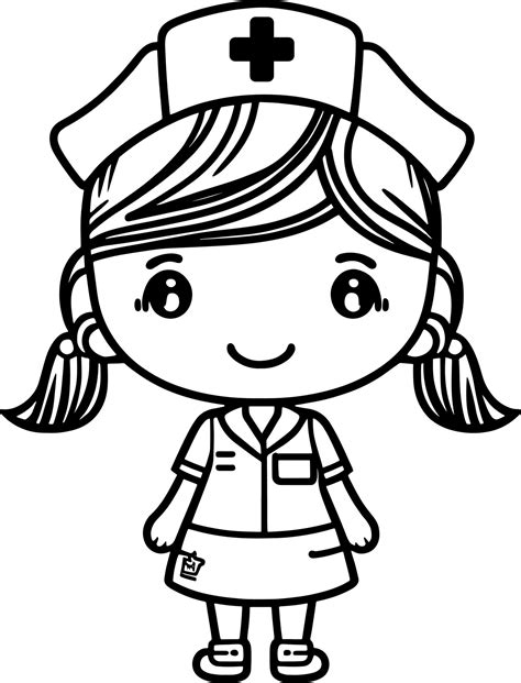 Cute Cartoon Nurse Vector Graphic 20640143 Vector Art At Vecteezy