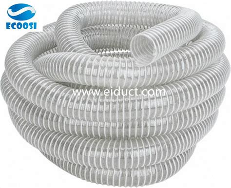 PVC Flexible Air Ducting Hose With PVC Coated Steel Wire Helix