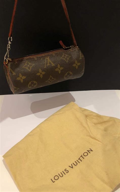 Louis Vuitton 1970s Vintage Monogram Mini Papillon Pouch Handbag Chelsea Vintage Couture