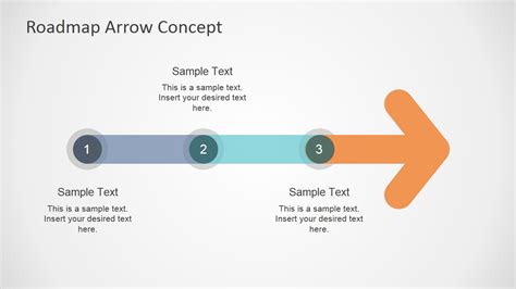 Colorful Roadmap Arrow Concept For Powerpoint Slidemodel