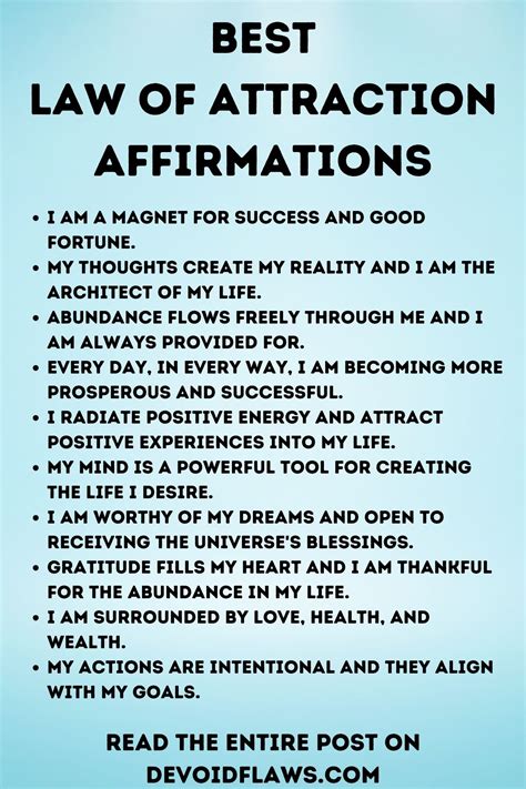 100 Powerful Law of Attraction Affirmations