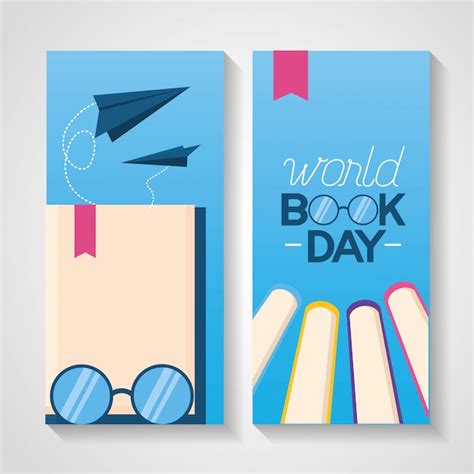 Banner Del D A Mundial Del Libro Vector Gratis