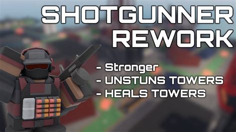 Reworked Shotgunner Showcase Tower Defense X Roblox Youtube