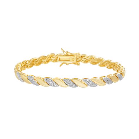 Gold Plated Diamond Accent Bracelet