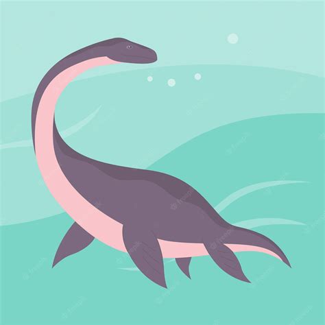 Premium Vector Prehistoric Underwater Dinosaur Plesiosaurus Wildlife