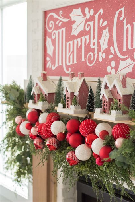 Red and White Christmas Décor - Handmade Farmhouse