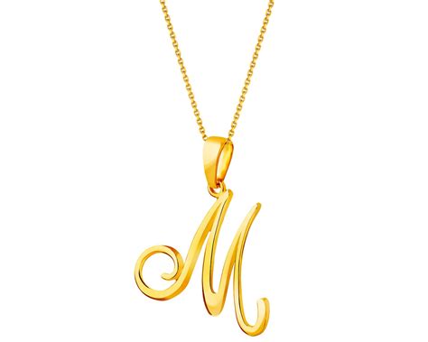 Gold Pendant Letter M Ref No Z 792 M 01 Apart