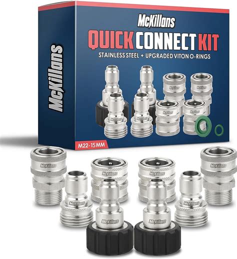 Amazon Mckillans Pressure Washer Quick Connect Kit M Mm To